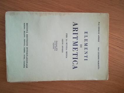 Elementi di aritmetica - copertina
