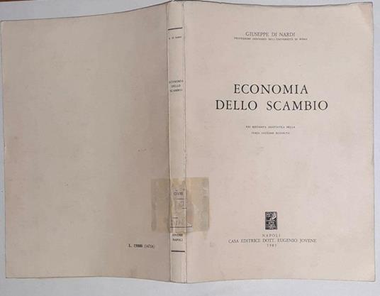 Economia dello Scambio - Giuseppe Di Nardi - copertina