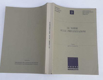 Le norme sulle privatizzazioni - copertina