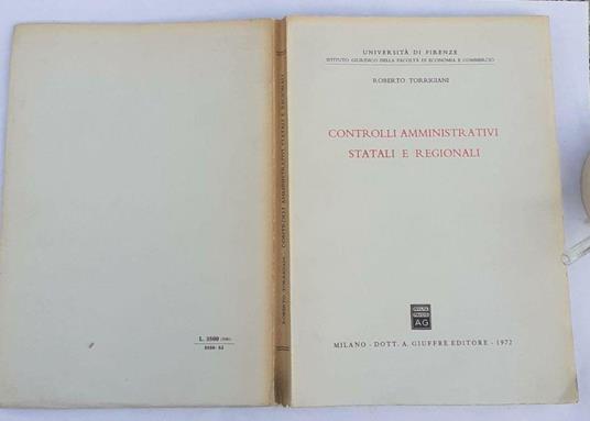 Controlli amministrativi statali e regionali - Roberto Torrigiani - copertina