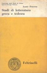 Studi di letteratura greca e tedesca