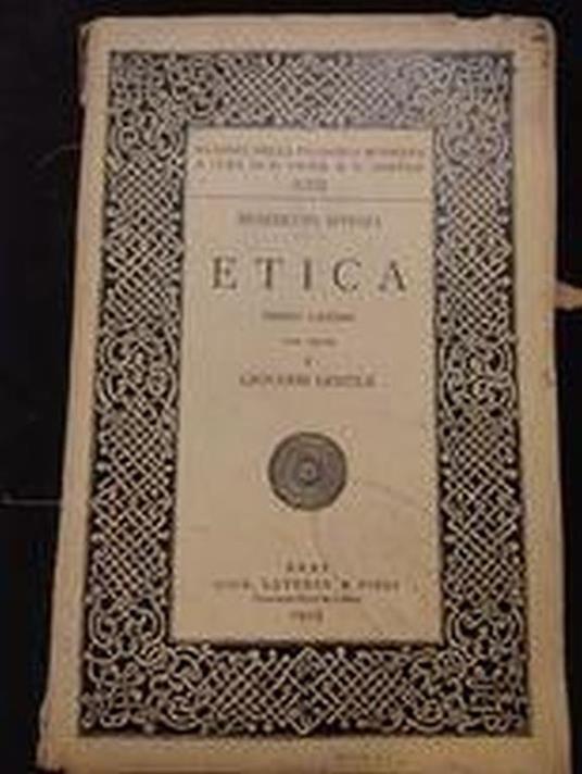 Etica - Baruch Spinoza - Libro Usato - Laterza 
