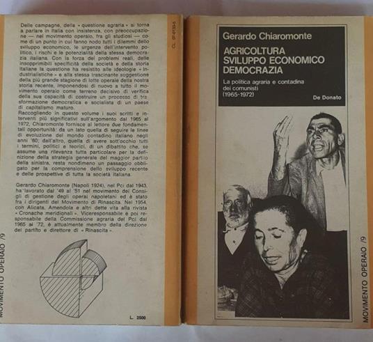 Agricoltura sviluppo economico democrazia - Gerardo Chiaromonte - copertina