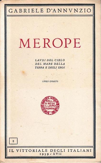 Merope, libro quarto - Gabriele D'Annunzio - copertina