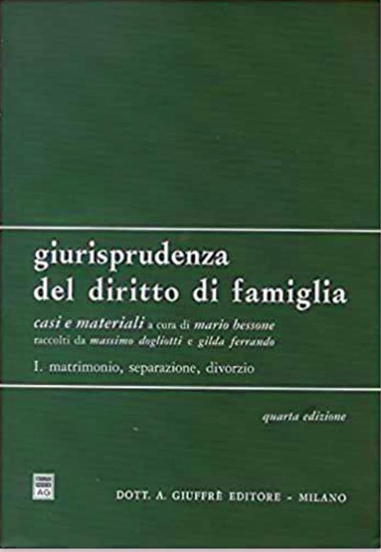 Giurisprudenza del diritto di famiglia - copertina