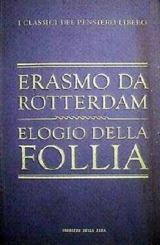 Elogio della Follia - Erasmo da Rotterdam - copertina