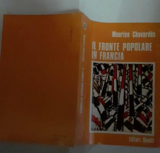 Il fronte popolare in Francia - Maurice Chavardes - copertina