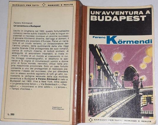 Un'avventura a Budapest - Ferenc Kormendi - copertina