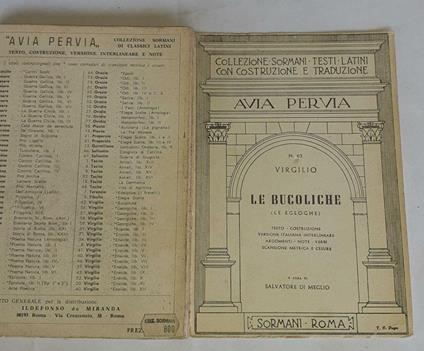 Le bucoliche Virgilio - copertina