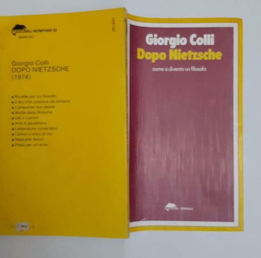 Dopo Nietzsche - Giorgio Colli - copertina