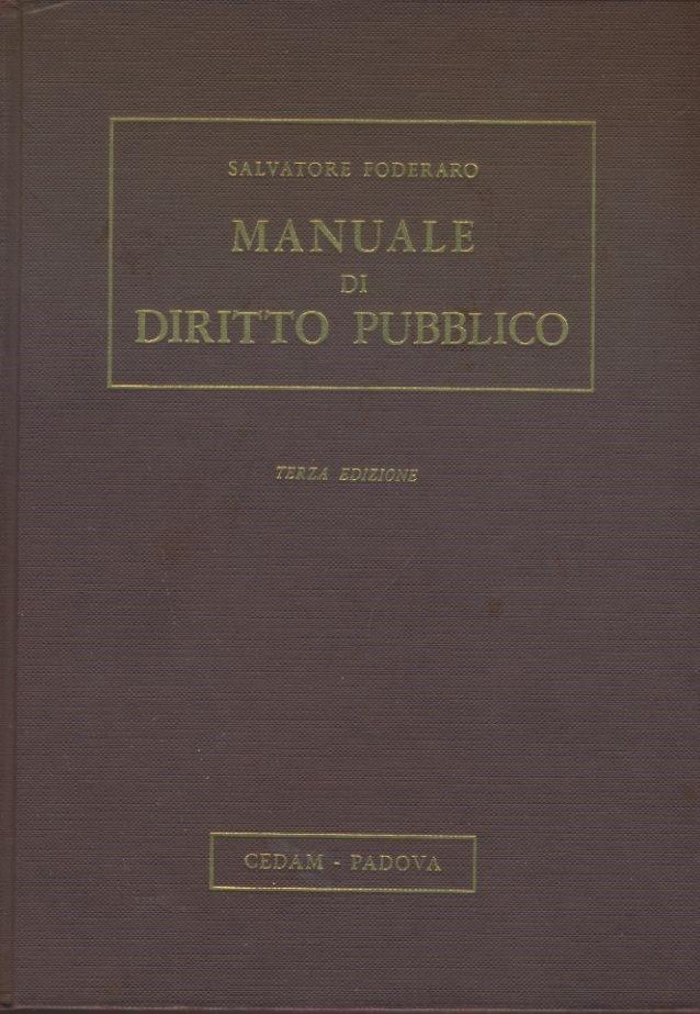 Manuale di diritto pubblico