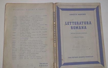 Letteratura romana - Concetto Marchesi - copertina