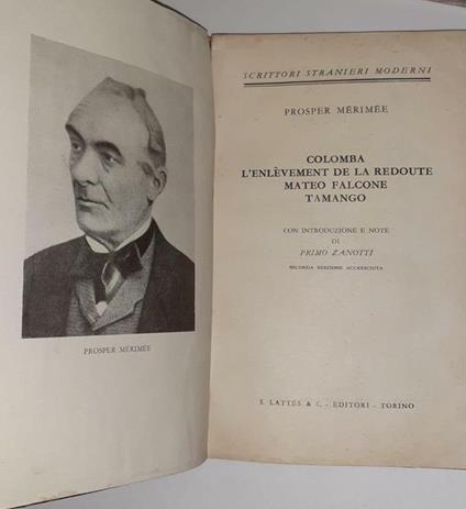 Colomba. L'enlevement de la redoute. Mateo Falcone. Tamango - Prosper Mérimée - copertina