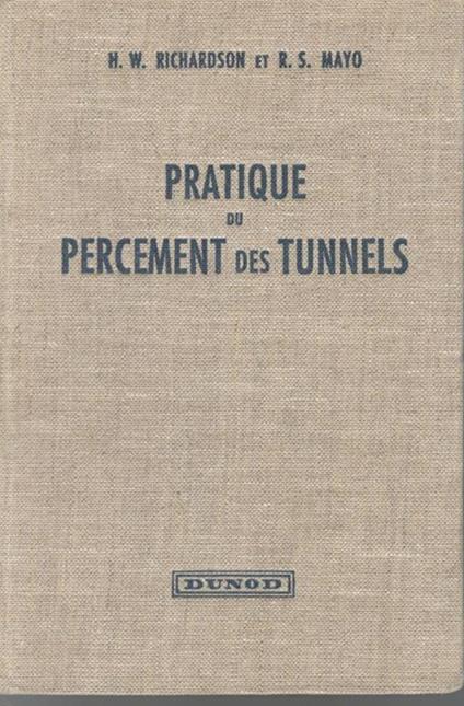 Pratique du percement des tunnels - copertina