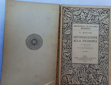Introduzione alla filosofia - Sebastiano Mauri - copertina