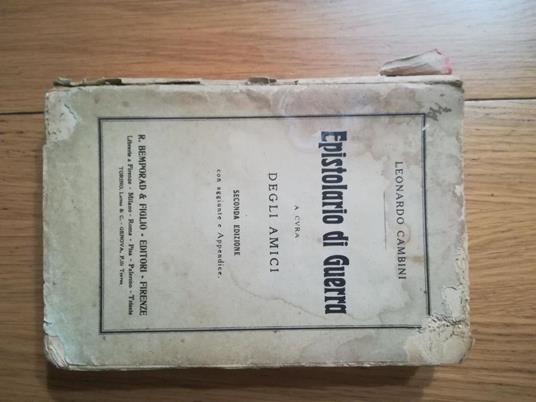 Epistolario di Guerra a cura degli amici - Leonardo Casini - copertina
