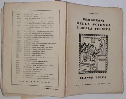 Progressi della scienza e della tecnica - copertina