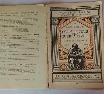 I  Commentari della guerra civile. Libro secondo - G. Giulio Cesare - copertina
