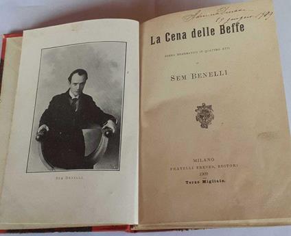 La  cena delle beffe. Poema drammatico in quattro atti - Sem Benelli - copertina