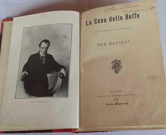 La  cena delle beffe. Poema drammatico in quattro atti - Sem Benelli - copertina