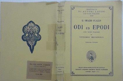 Odi ed Epodi - Q. Flacco Orazio - copertina