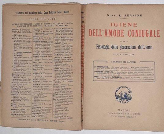 Igiene dell'amore coniugale, ovvero fisiologia della generazione dell'uomo - copertina