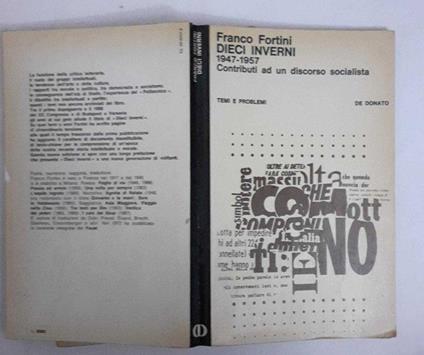 Dieci inverni 1947-1957. Contributi ad un discorso socialista - Franco Fortini - copertina