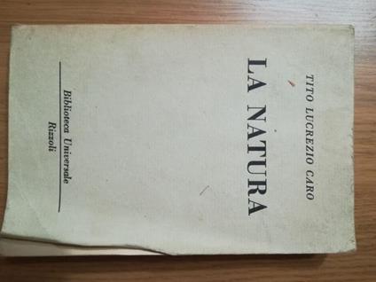 La natura - Tito Lucrezio Caro - copertina