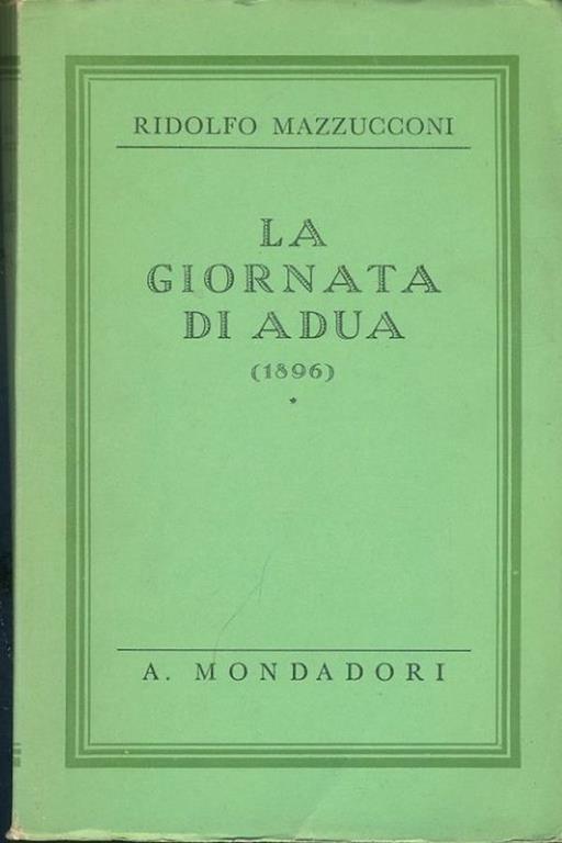 La giornata di Adua - Ridolfo Mazzucconi - copertina