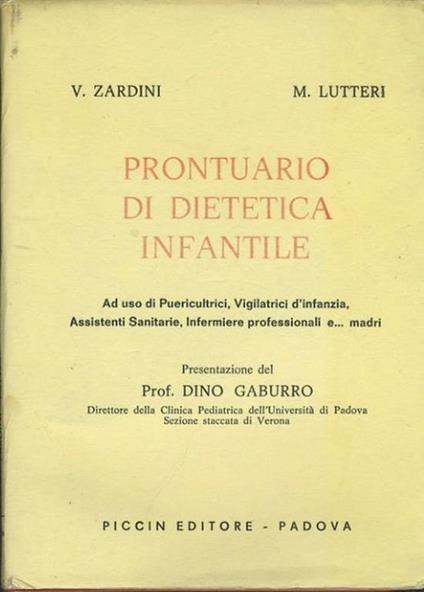 Prontuario di dietetica infantile - copertina