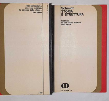 Storia e struttura - Schmidt - copertina