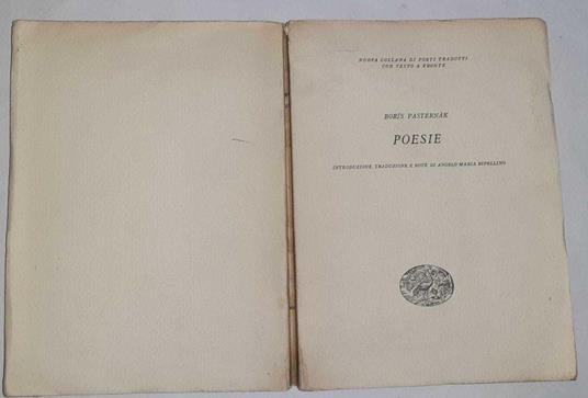 Poesie - Boris Pasternak - copertina