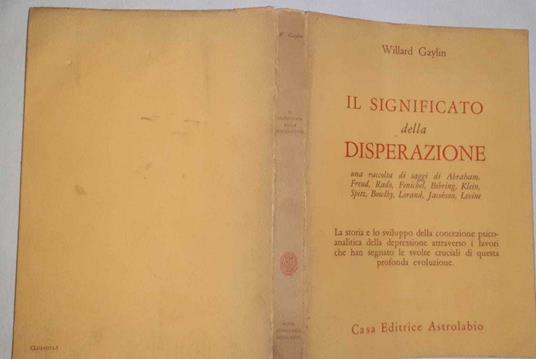 Il significato della disperazione - Willard Gaylin - copertina