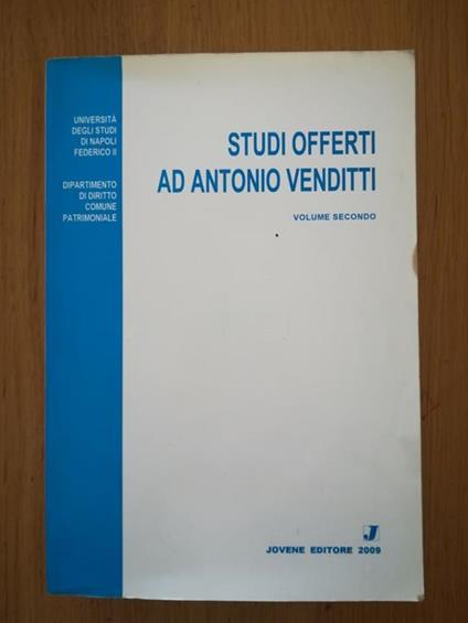 Studi offerti ad Antonio Venditti Vol. II - copertina