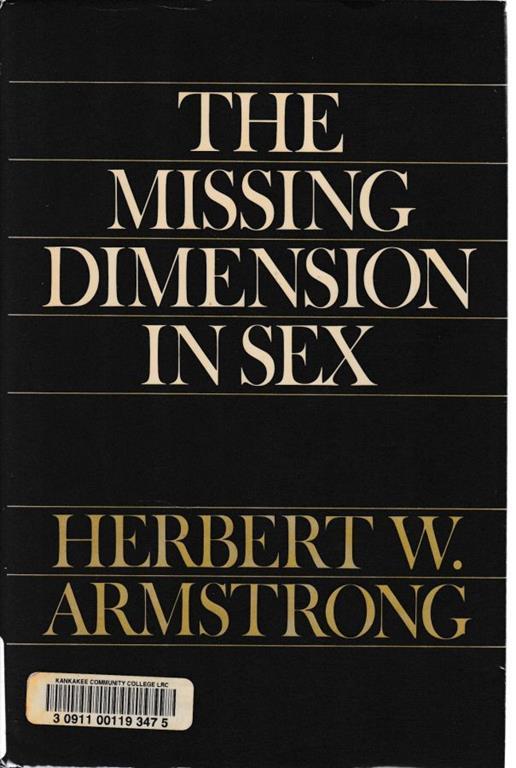 Missing Dimension in Sex - copertina