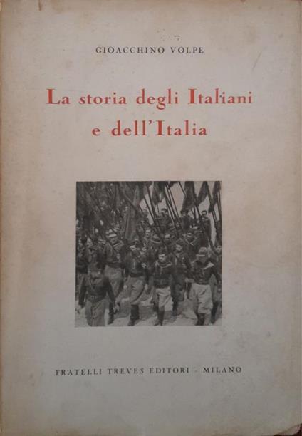 La storia degli italiani e dell'italia - Gioacchino Volpe - copertina