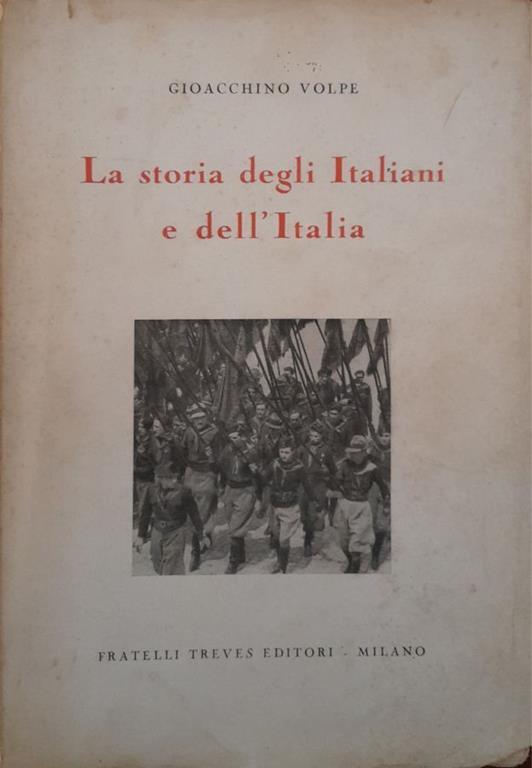 La storia degli italiani e dell'italia - Gioacchino Volpe - copertina