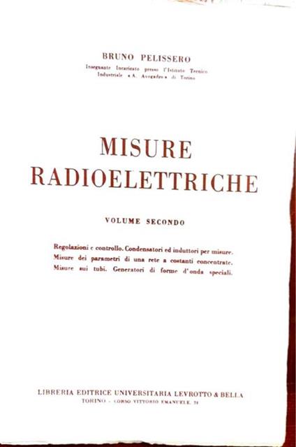 Misure radioelettriche (volume secondo) - copertina