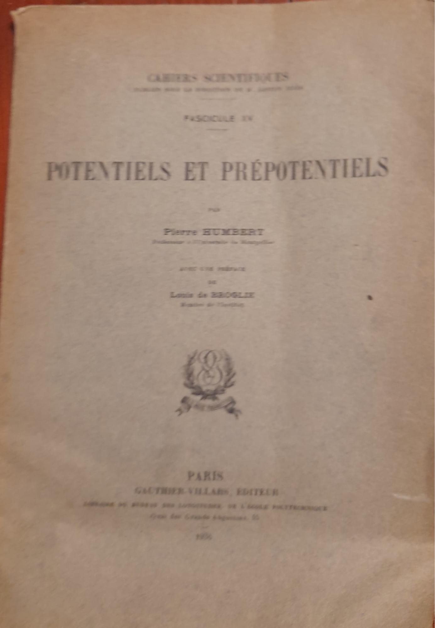 Potentiels et prépotentiels