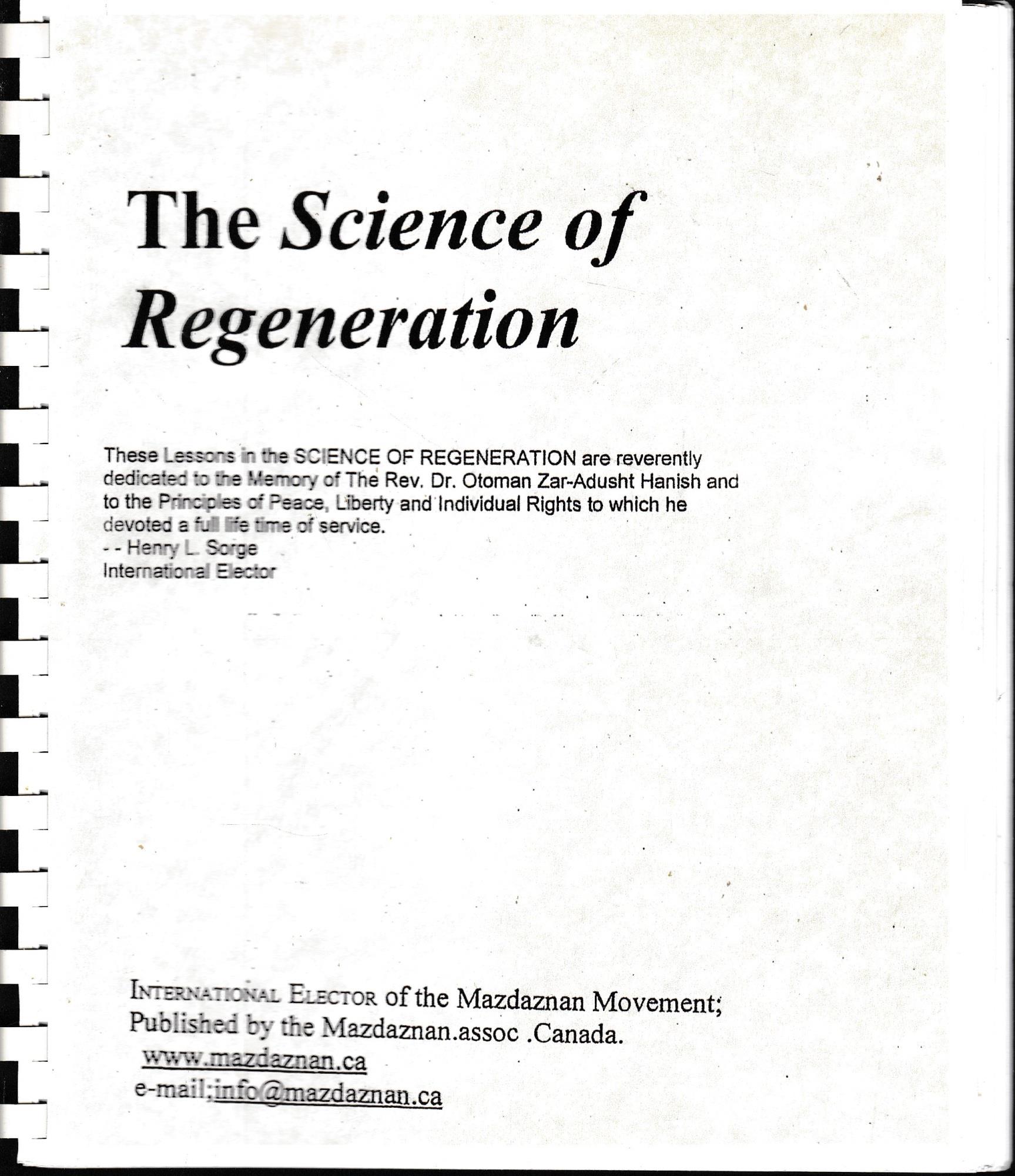 The science of Regeneration