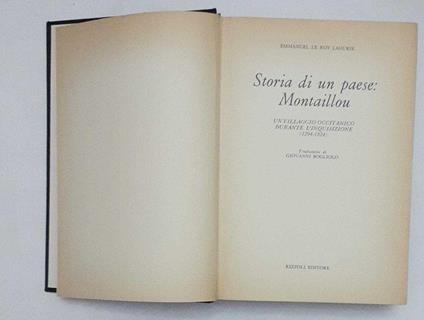 Storia di un paese: Montaillou. Un villaggio occitanico durante l'inquisizione (1294-1324) - Emmanuel Le Roy Ladurie - copertina