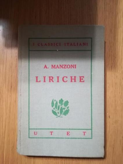 Liriche - Alessandro Manzoni - copertina