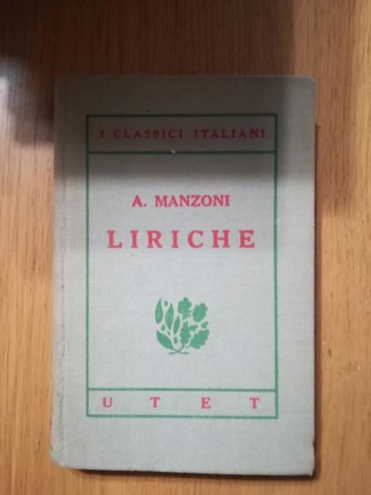 Liriche - Alessandro Manzoni - copertina
