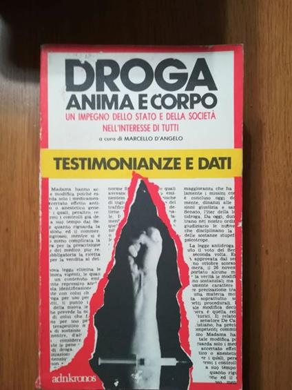 Droga anima e corpo - copertina
