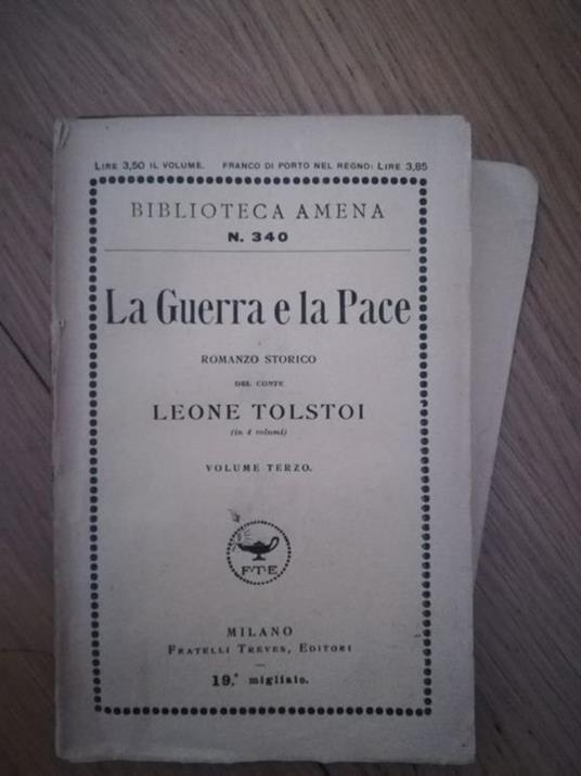 La Guerra e La Pace Vol. Terzo - Lev Tolstoj - copertina