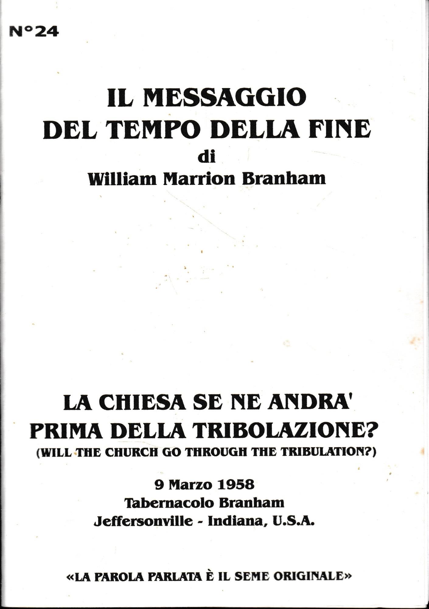 La chiesa se ne andrà prima della tribolazione?