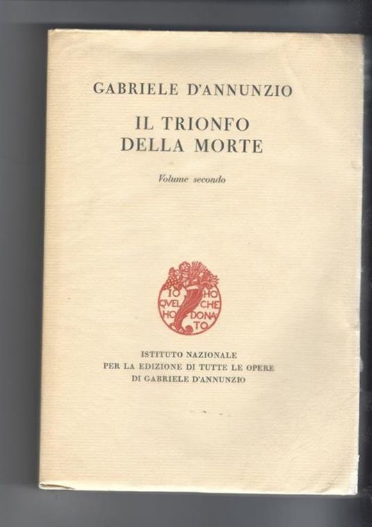 Il trionfo della morte - Gabriele D'Annunzio - copertina