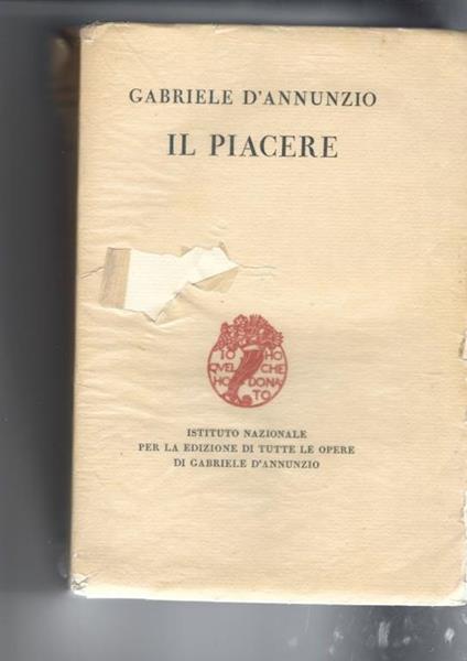 Il piacere - Gabriele D'Annunzio - copertina