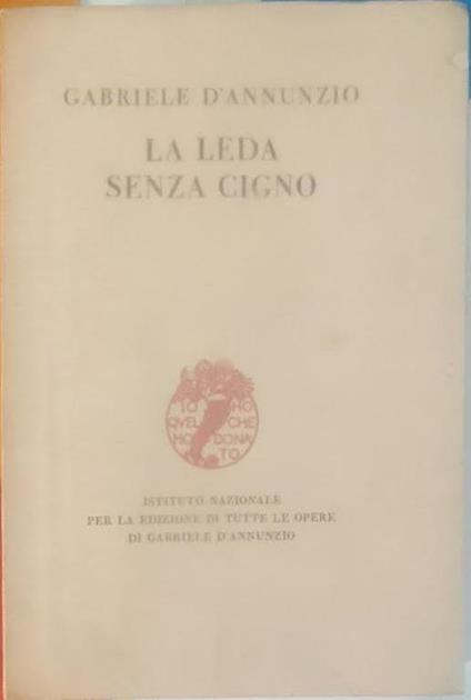 La leda senza cigno - Gabriele D'Annunzio - copertina