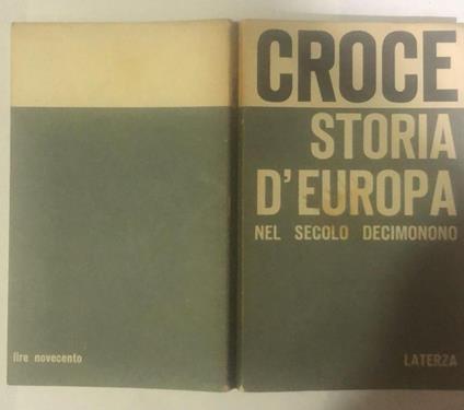 Storia d'Europa - Benedetto Croce - copertina